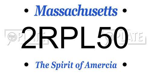 2RPL50 Massachusetts License Plate
