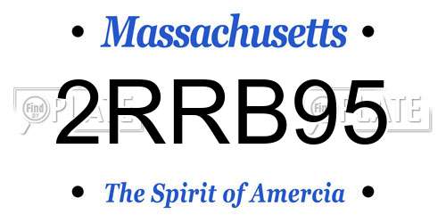 2RRB95 Massachusetts License Plate