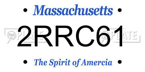 2RRC61 Massachusetts License Plate