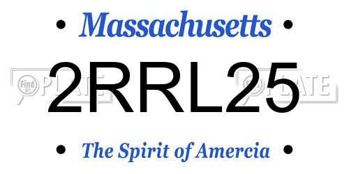 2RRL25 Massachusetts License Plate