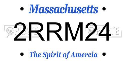 2RRM24 Massachusetts License Plate