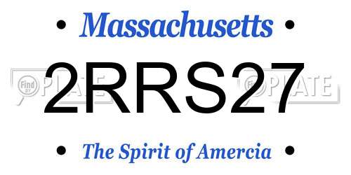 2RRS27 Massachusetts License Plate