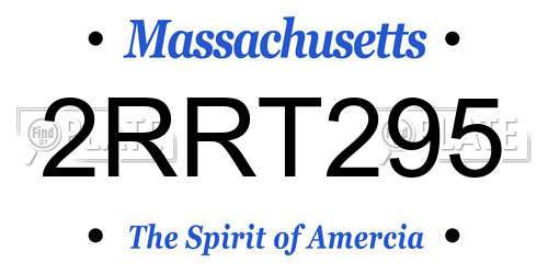 2RRT295 Massachusetts License Plate