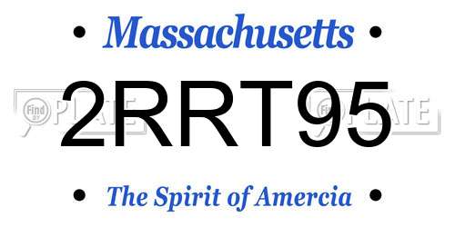 2RRT95 Massachusetts License Plate