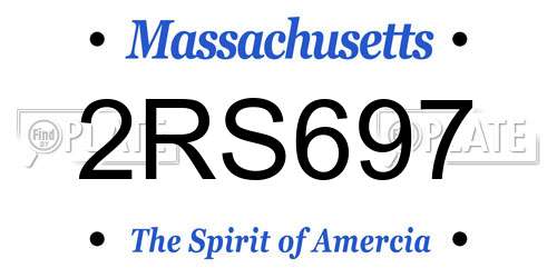 2RS697 Massachusetts License Plate