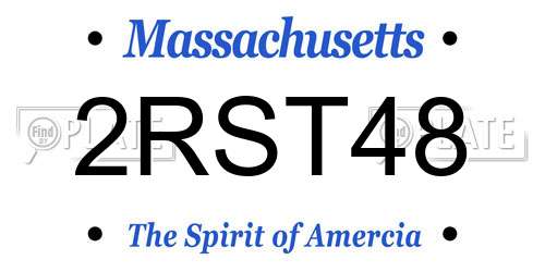 2RST48 Massachusetts License Plate