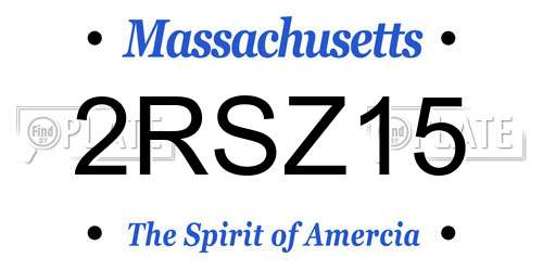 2RSZ15 Massachusetts License Plate