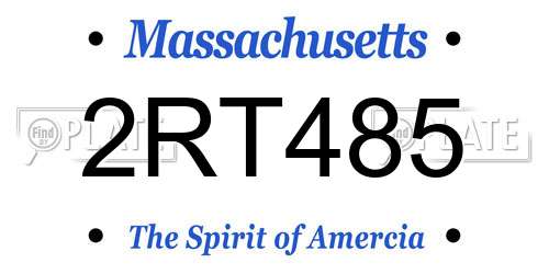 2RT485 Massachusetts License Plate