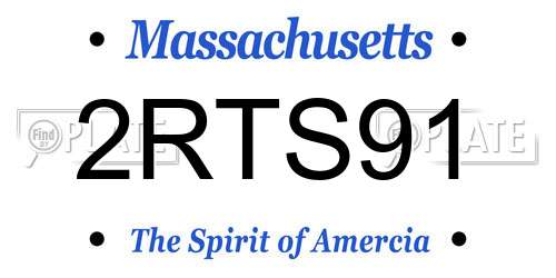 2RTS91 Massachusetts License Plate