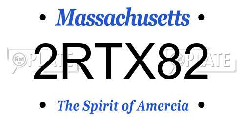 2RTX82 Massachusetts License Plate