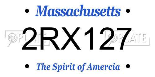2RX127 Massachusetts License Plate