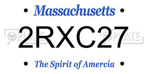 2RXC27 Massachusetts License Plate