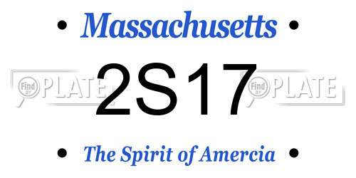 2S17 Massachusetts License Plate