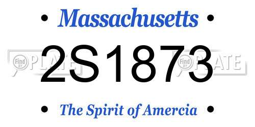 2S1873 Massachusetts License Plate