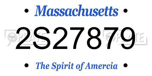2S27879 Massachusetts License Plate