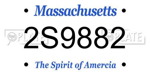 2S9882 Massachusetts License Plate
