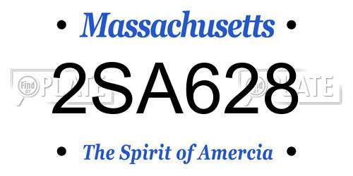 2SA628 Massachusetts License Plate