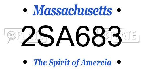2SA683 Massachusetts License Plate
