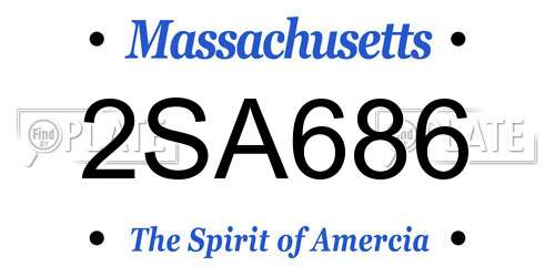 2SA686 Massachusetts License Plate