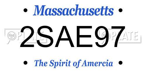 2SAE97 Massachusetts License Plate