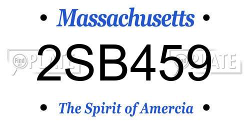 2SB459 Massachusetts License Plate