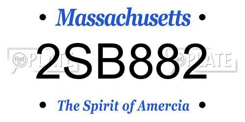 2SB882 Massachusetts License Plate