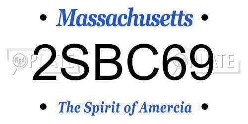 2SBC69 Massachusetts License Plate