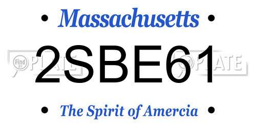 2SBE61 Massachusetts License Plate