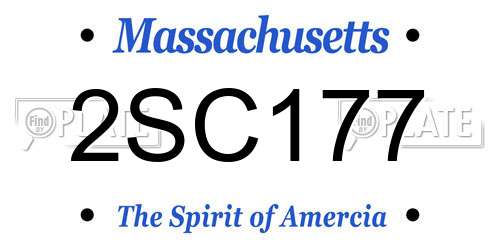 2SC177 Massachusetts License Plate