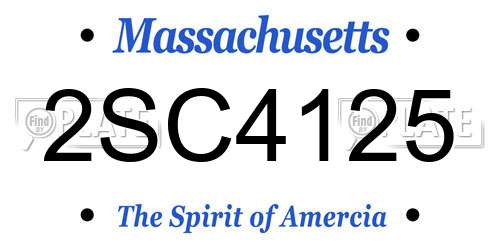 2SC4125 Massachusetts License Plate