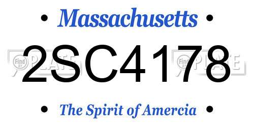 2SC4178 Massachusetts License Plate