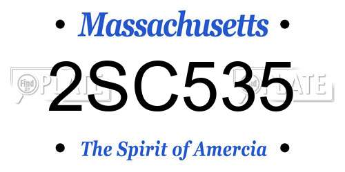 2SC535 Massachusetts License Plate