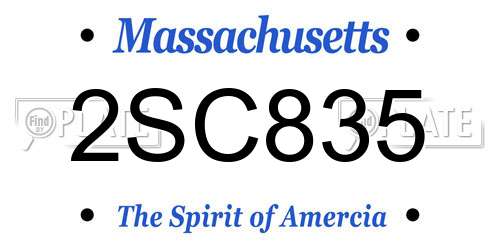 2SC835 Massachusetts License Plate