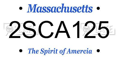 2SCA125 Massachusetts License Plate