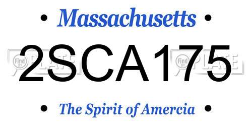 2SCA175 Massachusetts License Plate