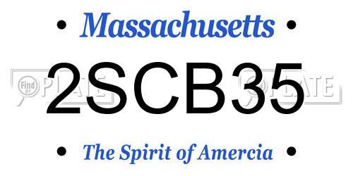 2SCB35 Massachusetts License Plate