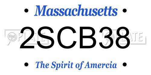 2SCB38 Massachusetts License Plate
