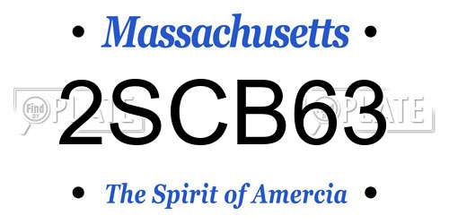 2SCB63 Massachusetts License Plate