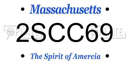 2SCC69 Massachusetts License Plate