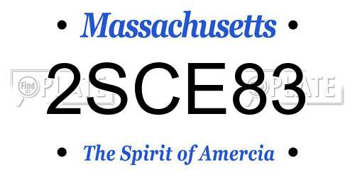 2SCE83 Massachusetts License Plate