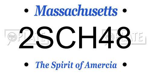 2SCH48 Massachusetts License Plate
