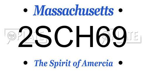 2SCH69 Massachusetts License Plate