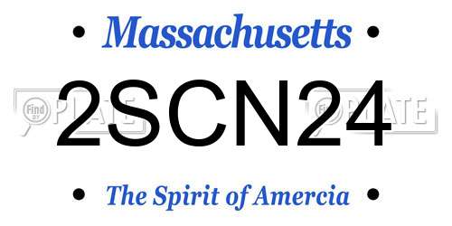 2SCN24 Massachusetts License Plate