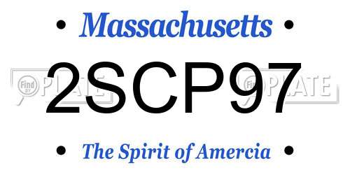 2SCP97 Massachusetts License Plate