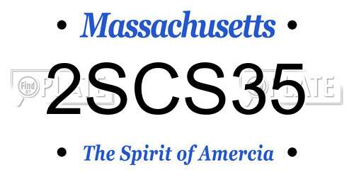 2SCS35 Massachusetts License Plate