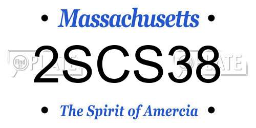 2SCS38 Massachusetts License Plate