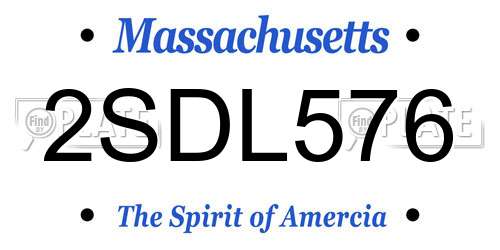 2SDL576 Massachusetts License Plate