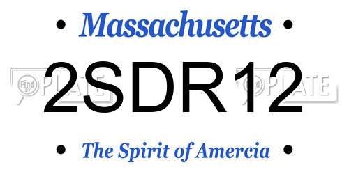 2SDR12 Massachusetts License Plate