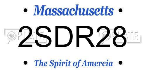 2SDR28 Massachusetts License Plate
