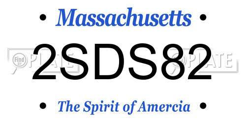 2SDS82 Massachusetts License Plate